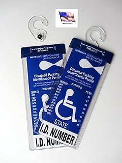 2 MirorTag Silver by JL Safety - Easily Display & Put Away a Handicapped Parking Placard. Strong Hook high Heat Rated. Magnetically snap The Holder On & Off. Post Diameter 1". 2 Included. Made in USA