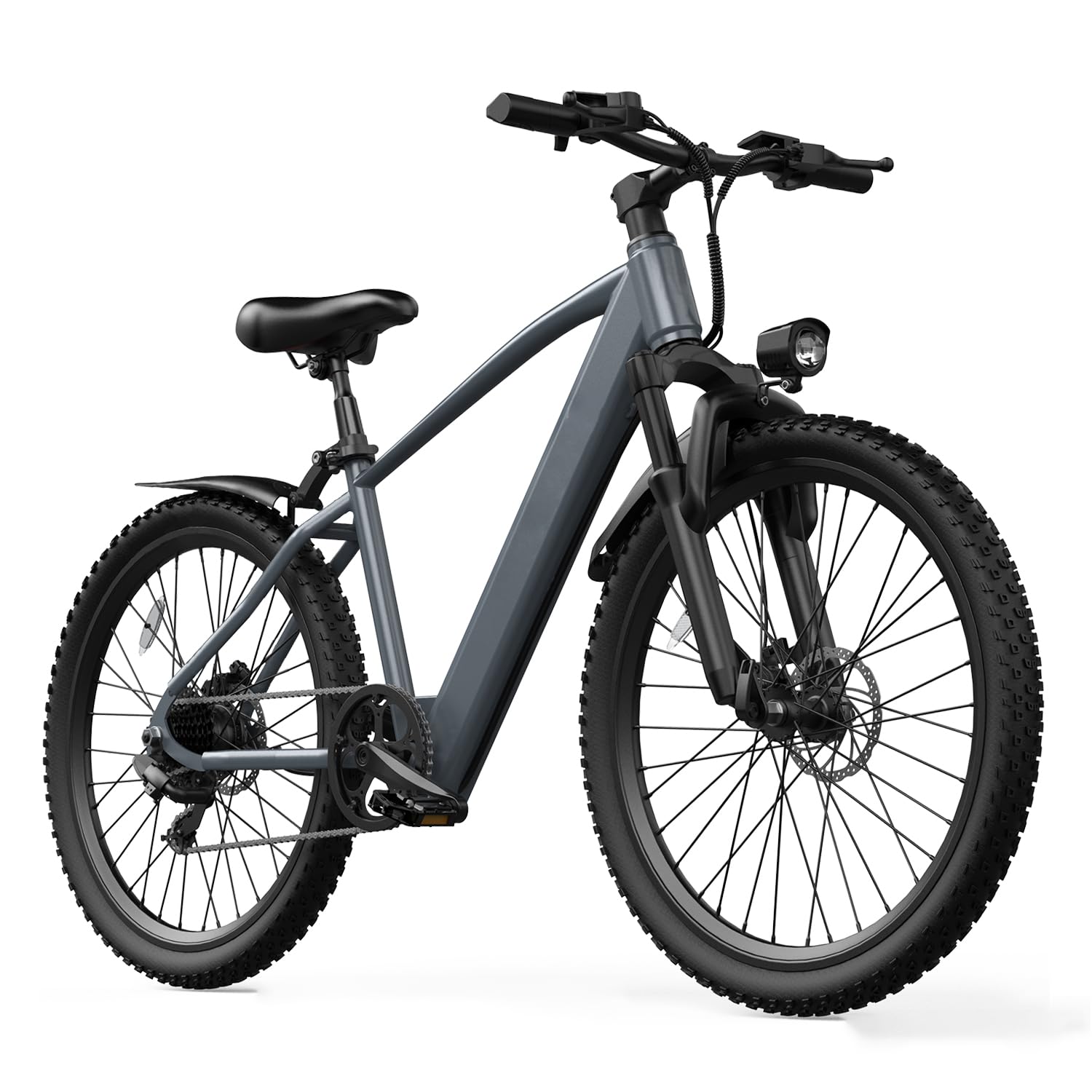 Bicicleta eléctrica para Adultos L26 Mejorada, batería de 36 V y 10,4 Ah, neumáticos de montaña Antideslizantes de 26 Pulgadas, Ideal para desplazamientos Diarios y Carretera, 7 velocidades