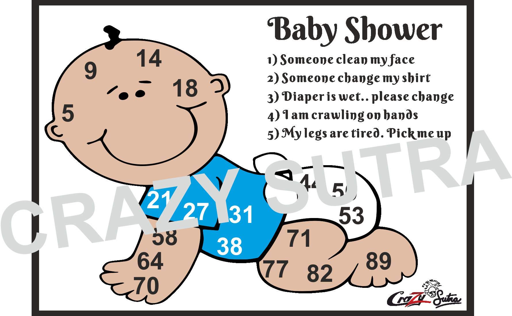 Crazy Sutra 100GSM Paper Baby Shower Special Baby Tambola Baby Shower