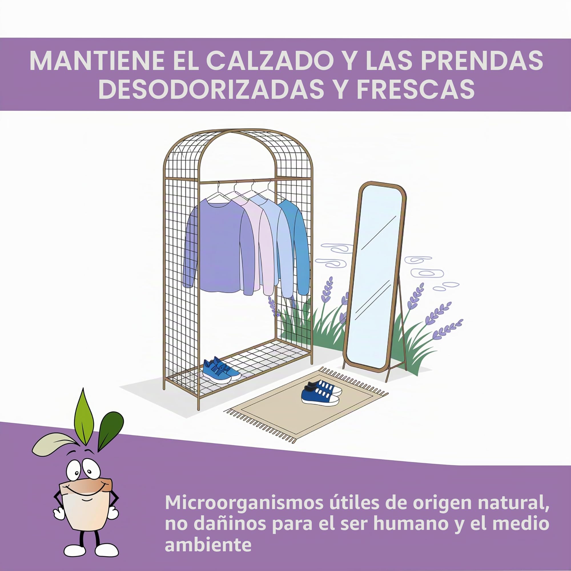 PureAir, Spray 750 ml - Elimina los olores, la orina de los colchones y las manchas de sudor en la ropa, tejidos, zapatos y equipos deportivos - Activador orgánico