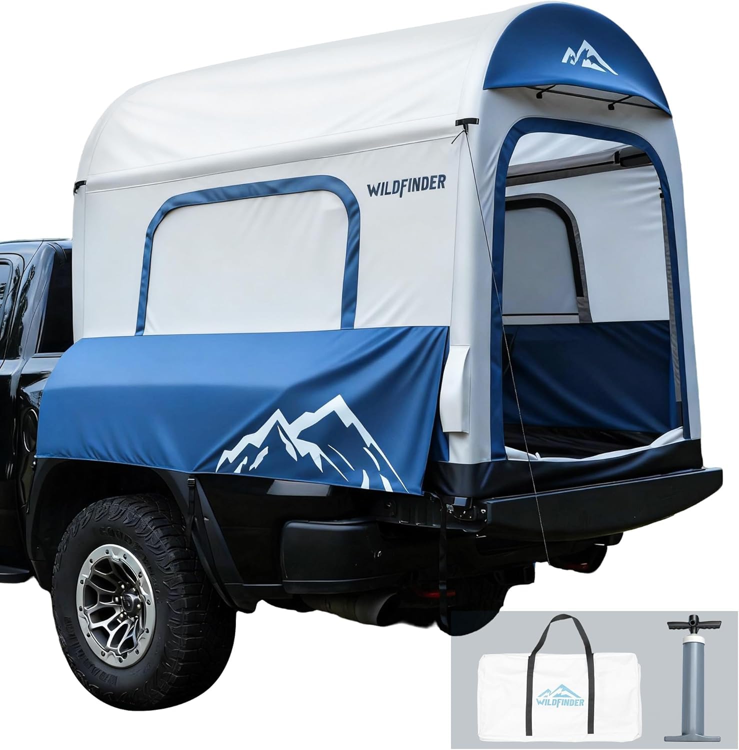 WildFinder Inflatable Truck Bed Tent Blue