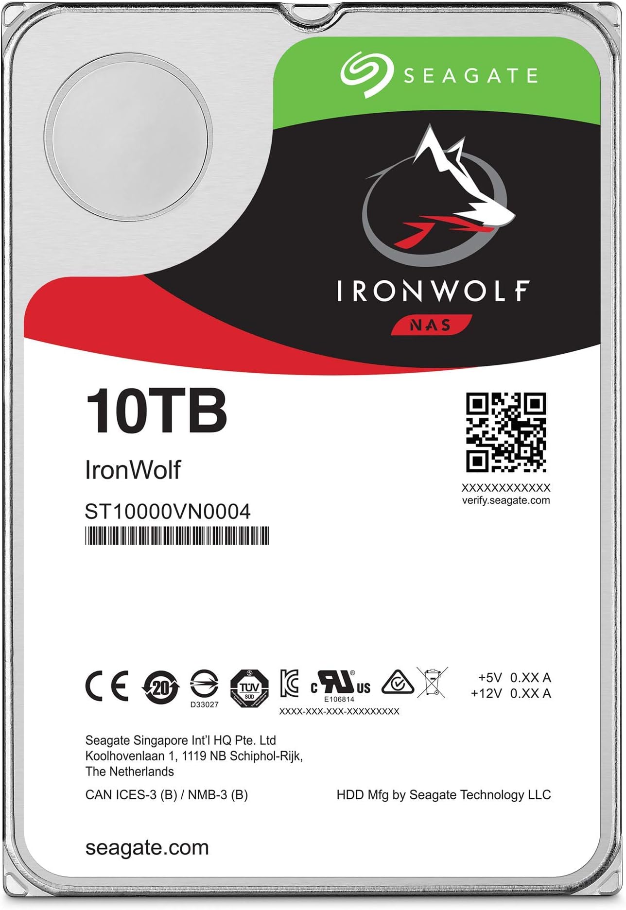 Seagate IronWolf 10TB NAS Internal Hard Drive HDD – 3.5 Inch SATA 6Gb/s 7200 RPM 256MB Cache RAID Network Attached Storage Home Servers – Frustration Free Packaging (ST10000VN0004) (Renewed)