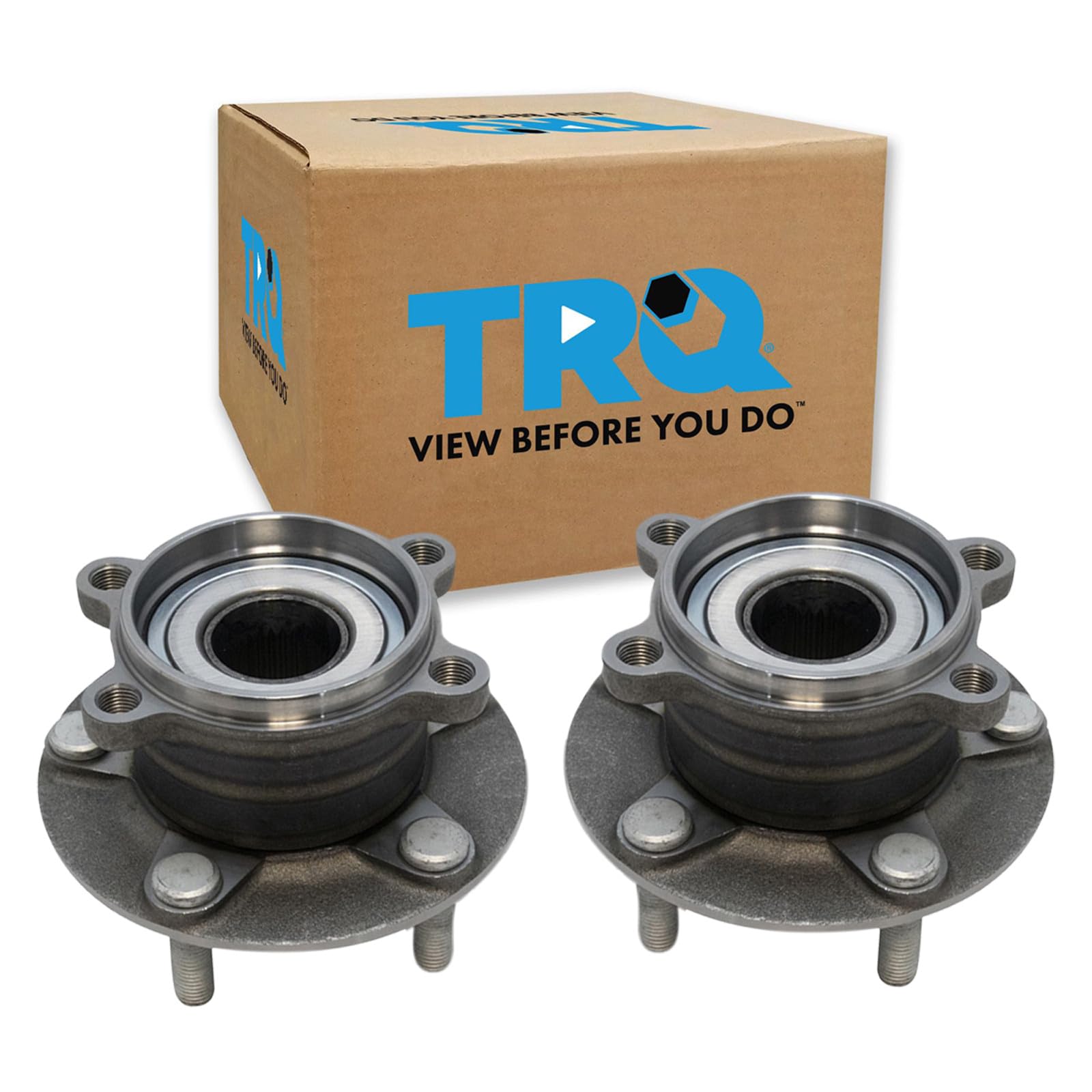 TRQ Rear Driver and Passenger Side Wheel Bearing and Hub Assembly Set 2