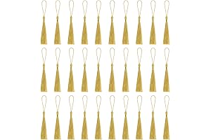 30 Pcs Gold Mini Tassels: 5-Inch Silky Soft Handmade Tassels for DIY Projects and Crafts