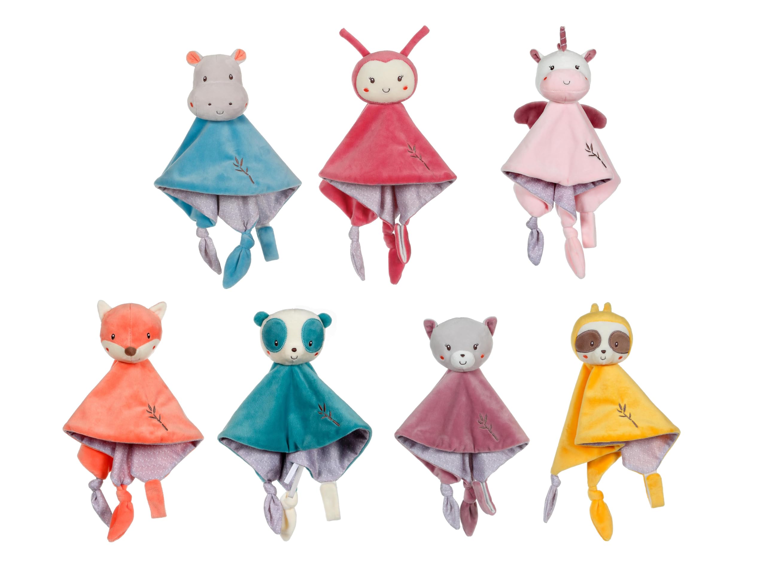 Gipsy Toys – Carre Doudou Unicorn – Gamma Bamboo – 24 CM S/Card – Rosa – 1° Età