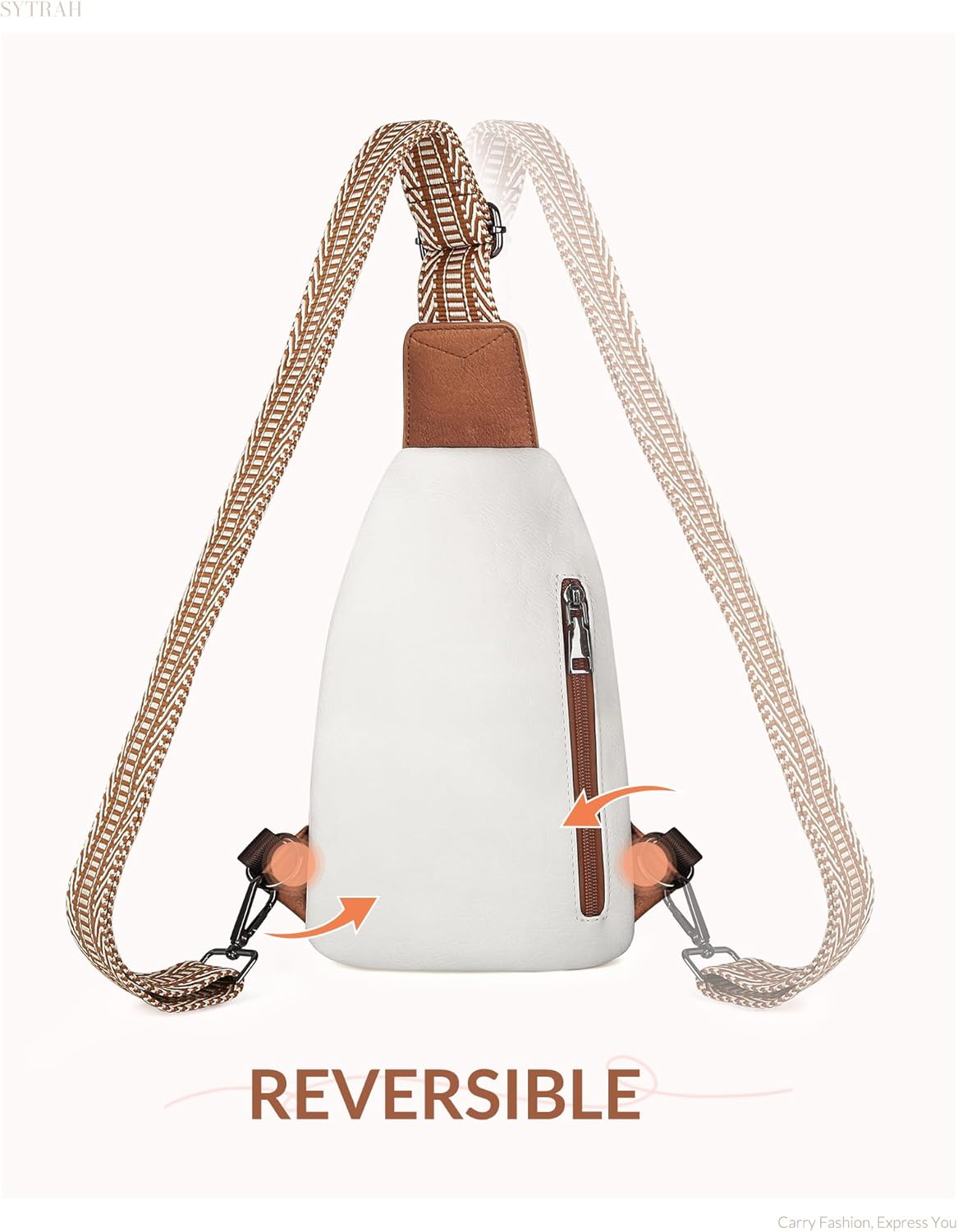 Sling Bag for Women, Crossbody Bags Purse for Women Trendy Vegan Leather Fanny Pack with Adjustable Strap - Image 7