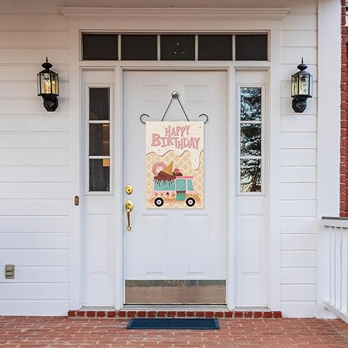 Miniatura 5 de INNORU Bandera de jardín de feliz cumpleaños, letrero de fiesta de cumpleaños para niños y niñas, decoración de césped para interiores y exteriores