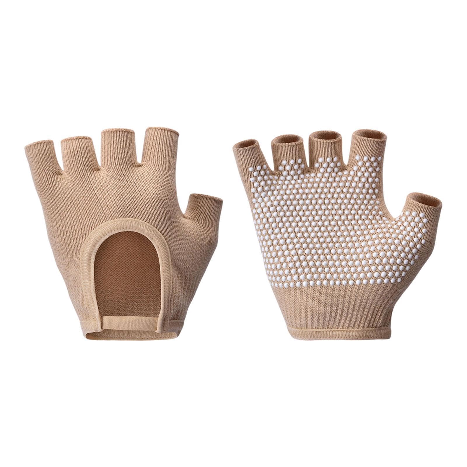 Fenteer Gym Gloves Comfortable Women Gloves,for Driving Weight Lifting, Beige