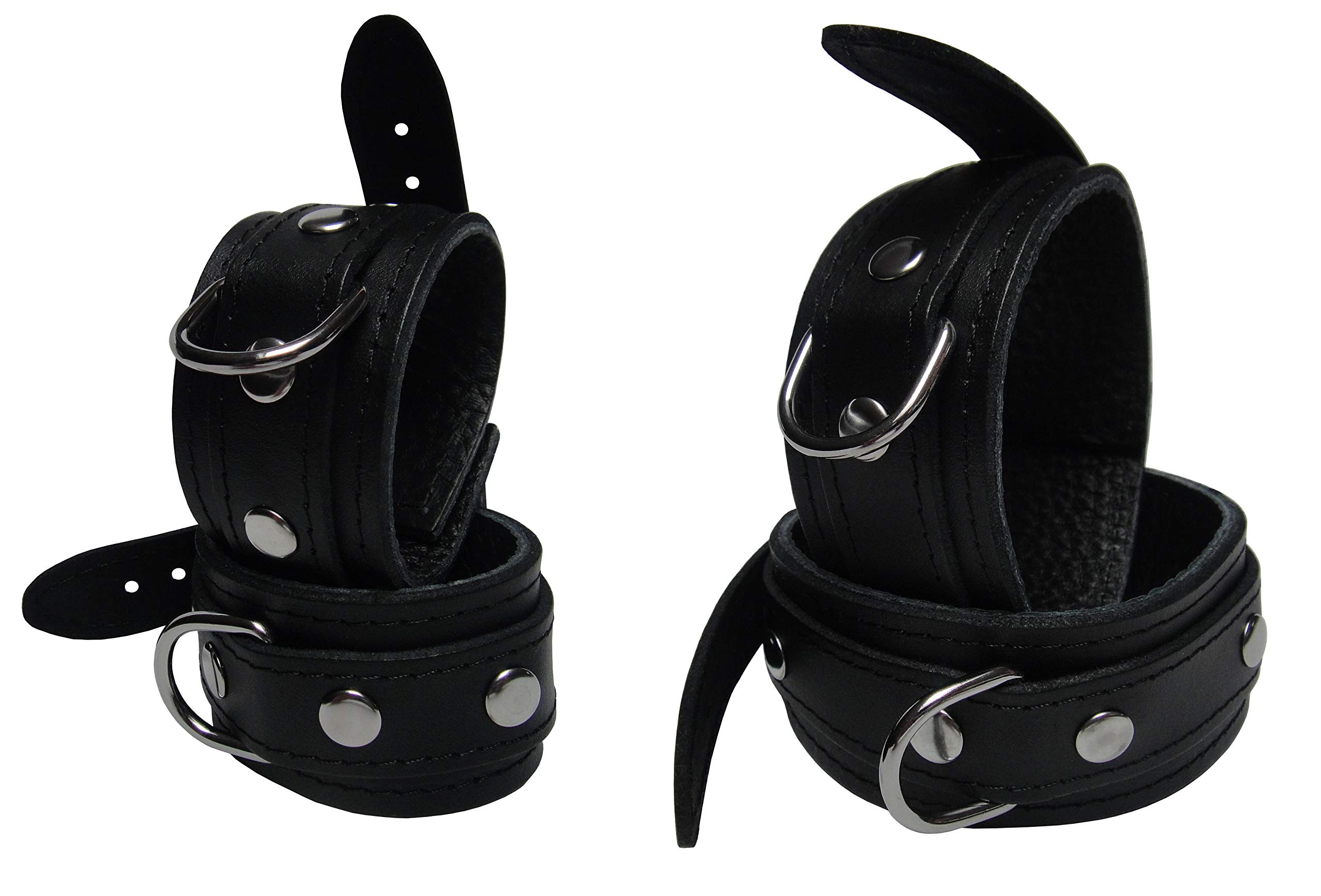 BDSM Bondage Set Leder Fesselset Handfesseln Fußfesseln ungepolstert