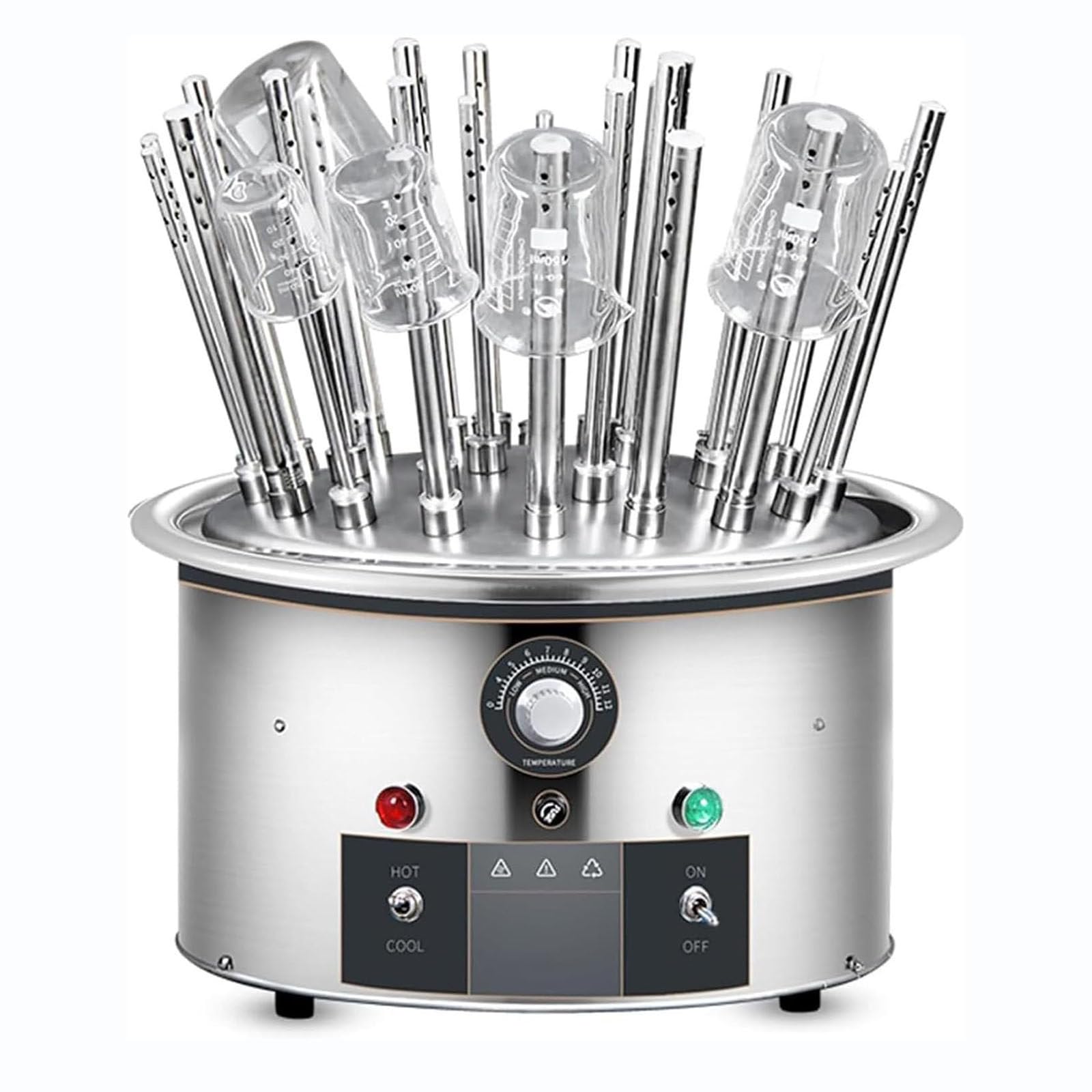 Secador de Material de Vidrio de Laboratorio,con Tubos de Secado porosos,Secador eléctrico de Flujo de Aire,para Tubos dentales y frascos de Laboratorio,Tiempo de Secado: 8-10 min 30hole
