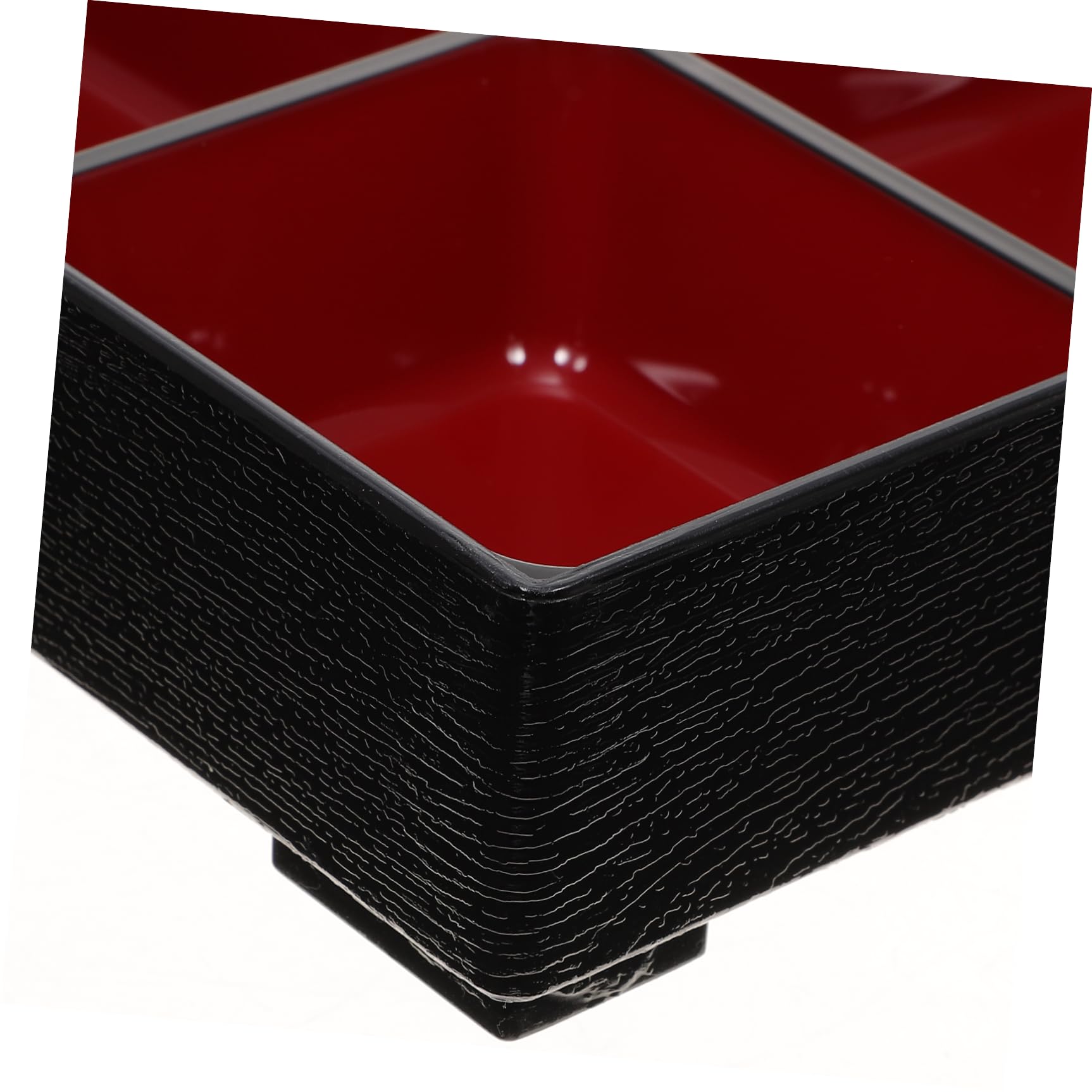 PRETYZOOM Boîte Bento Japonaise Noire 27x21cm en Abs, Compartiments | Présent Rentrée, Boîte à Sushi et Emballage de Plateau à Sushi, Léger et Portable pour École ou Camping
