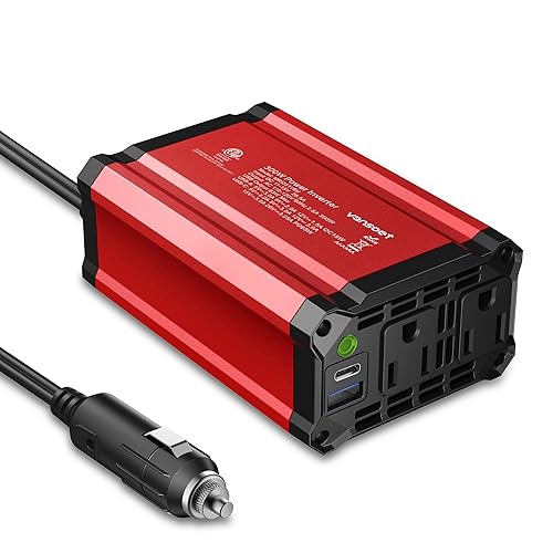300W Power Inverter 12V DC to 110V AC, vansoet Fast