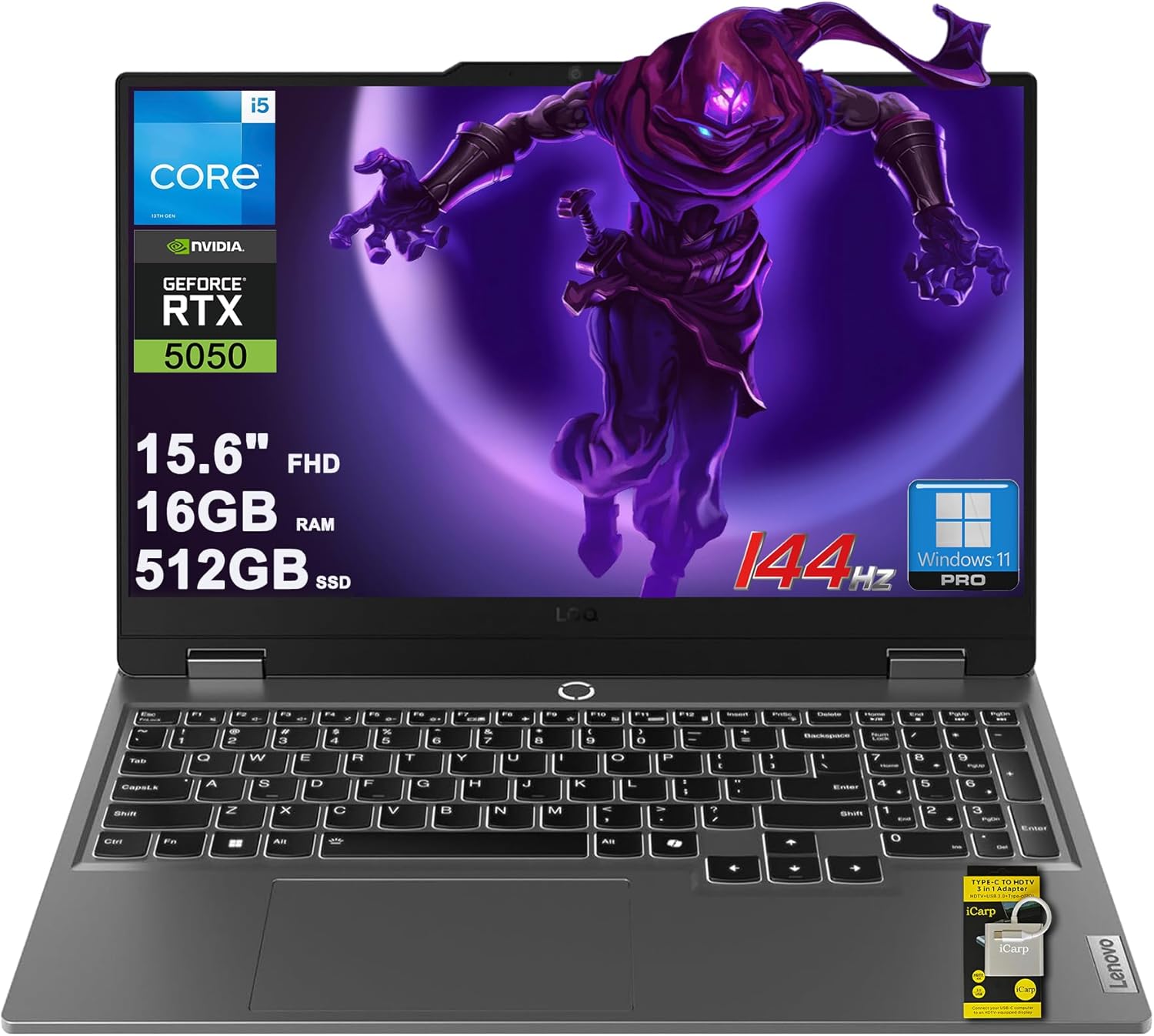 Lenovo LOQ Gaming Laptop 15.6″ FHD IPS 144Hz (100% sRGB, G-SYNC) Intel 10-core i…