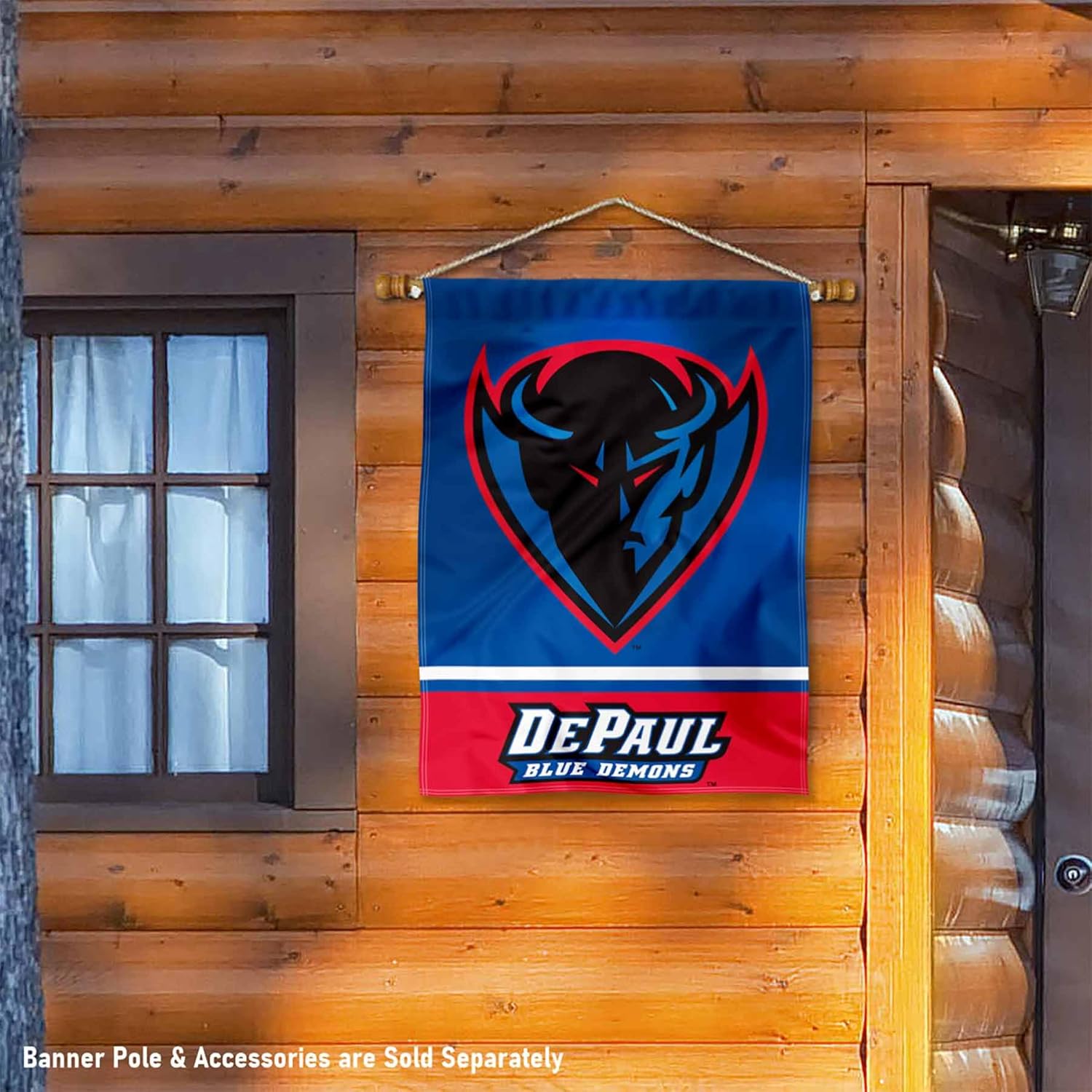 DePaul Blue Demons Wordmark Logo House Flag Banner - Image 3