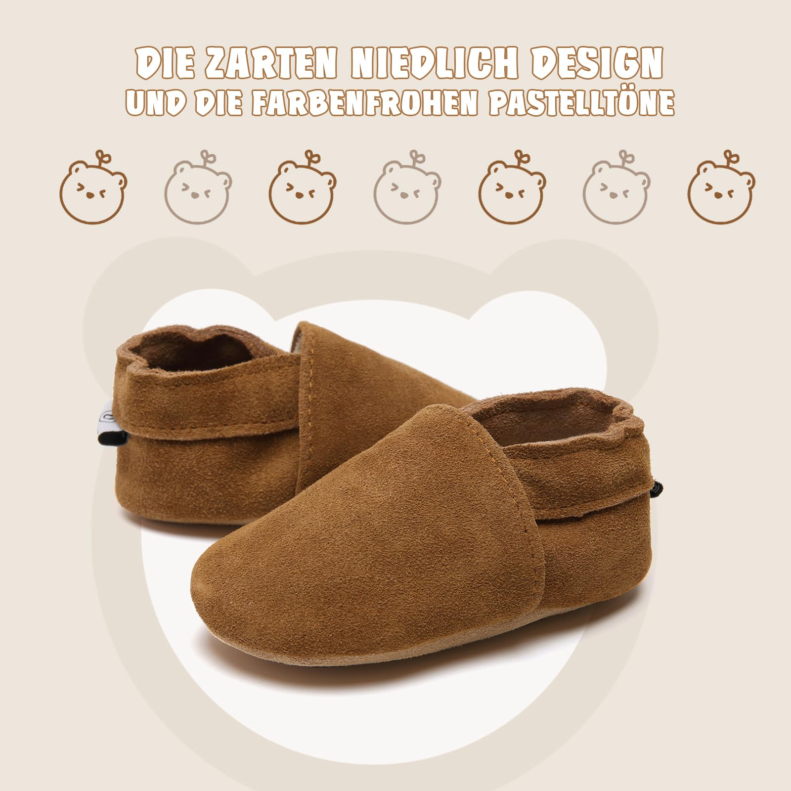 IceUnicorn Zapatos Bebe Primeros Pasos Ante Zapatos Bebe Cuero Suave Zapatillas de Estar por casa Bebé