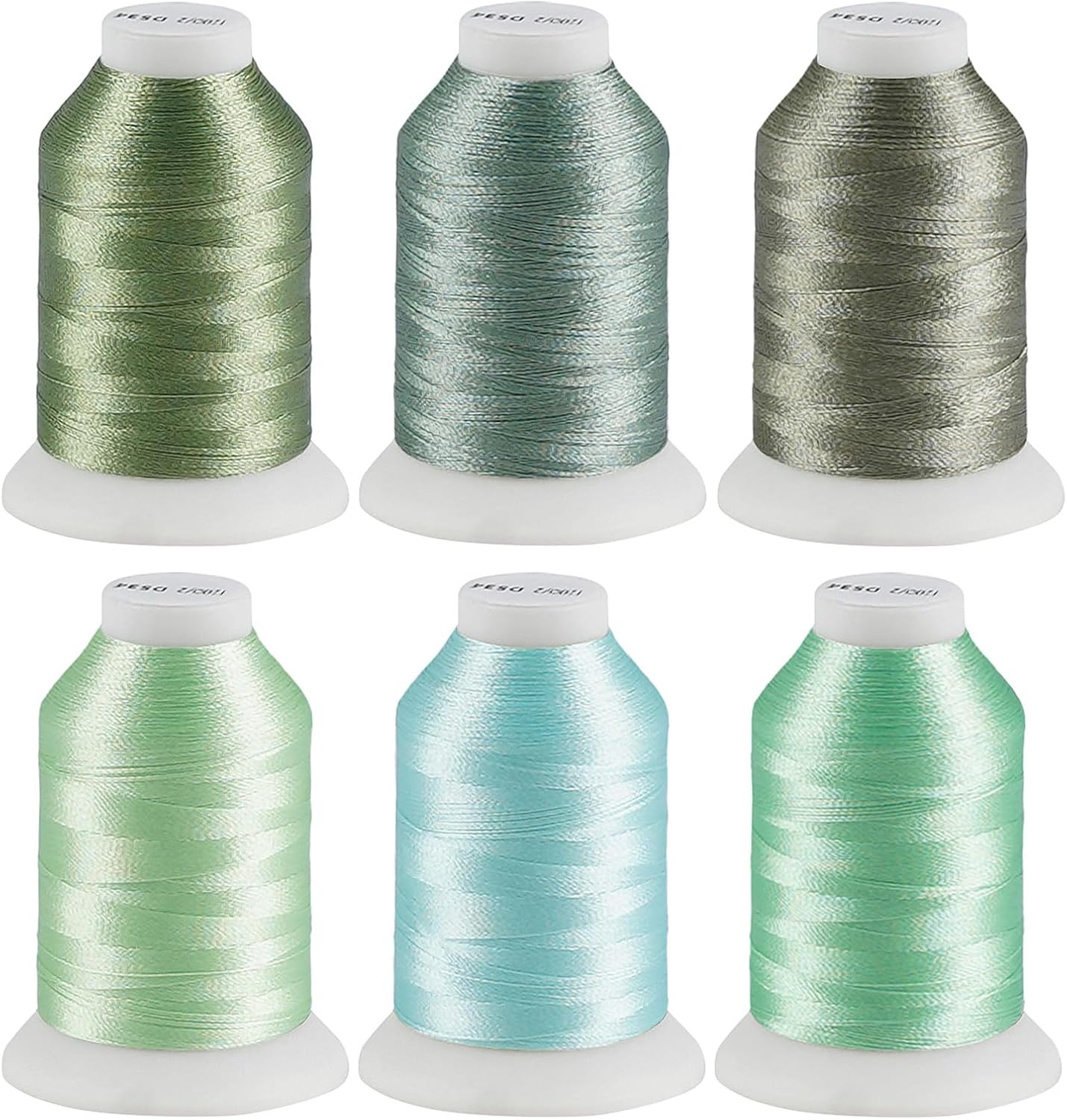 Thread for Sewing, Lemonfilter 6 Colors Thread Kit for Sewing Machine 550 Yards Per Spools Polyester Threads for Beginners, Hilos para Coser for Sewing Machine, Hand Stitching or Embroidery(Green)