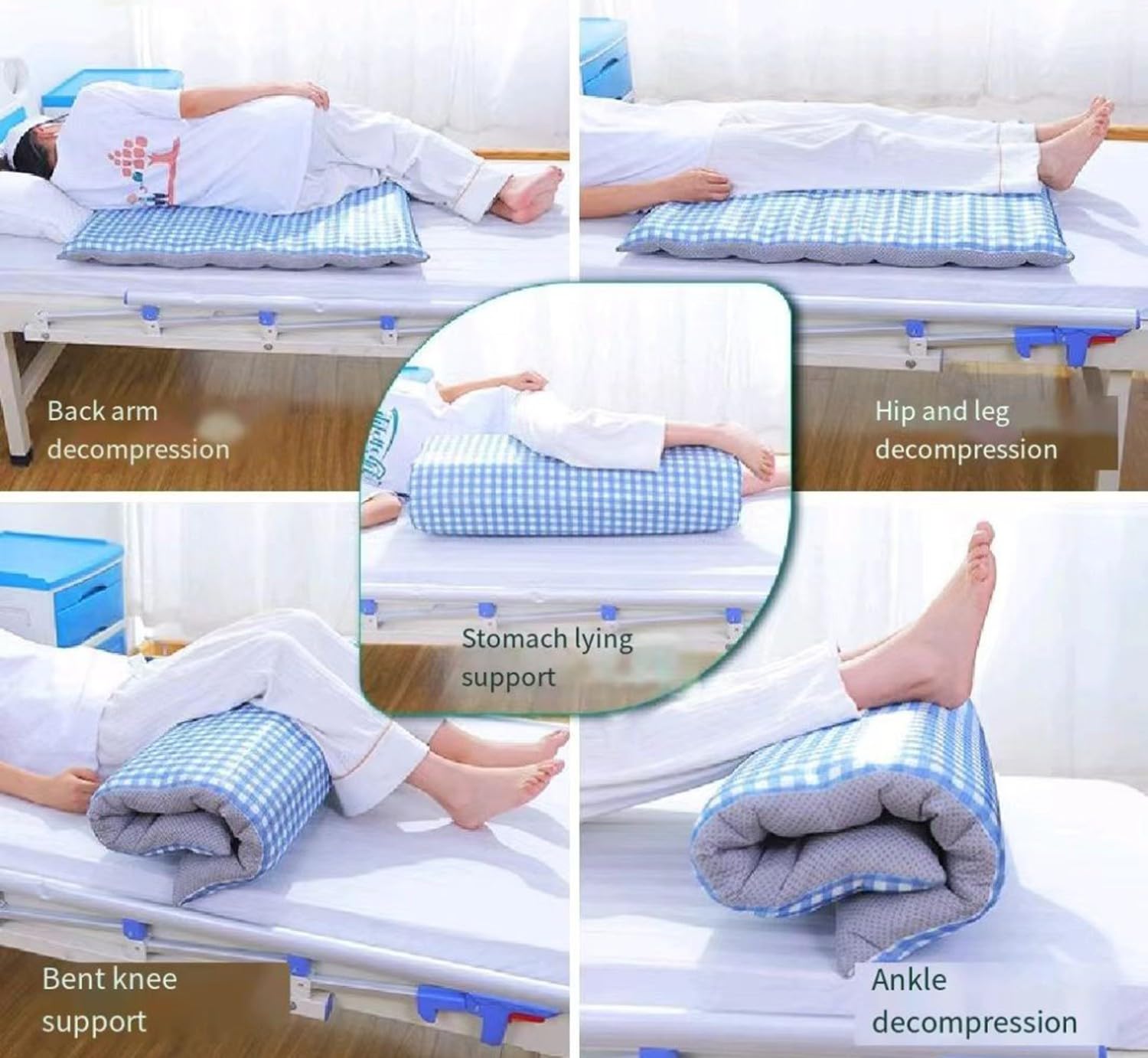 BLUEZY Colchón Antiescaras, Almohada Antiescaras Cojín Que Evita Las Escaras Transpirable Ligero para Dispersar La Presión Corporal para Ancianos Postrados En Cama, Impermeable