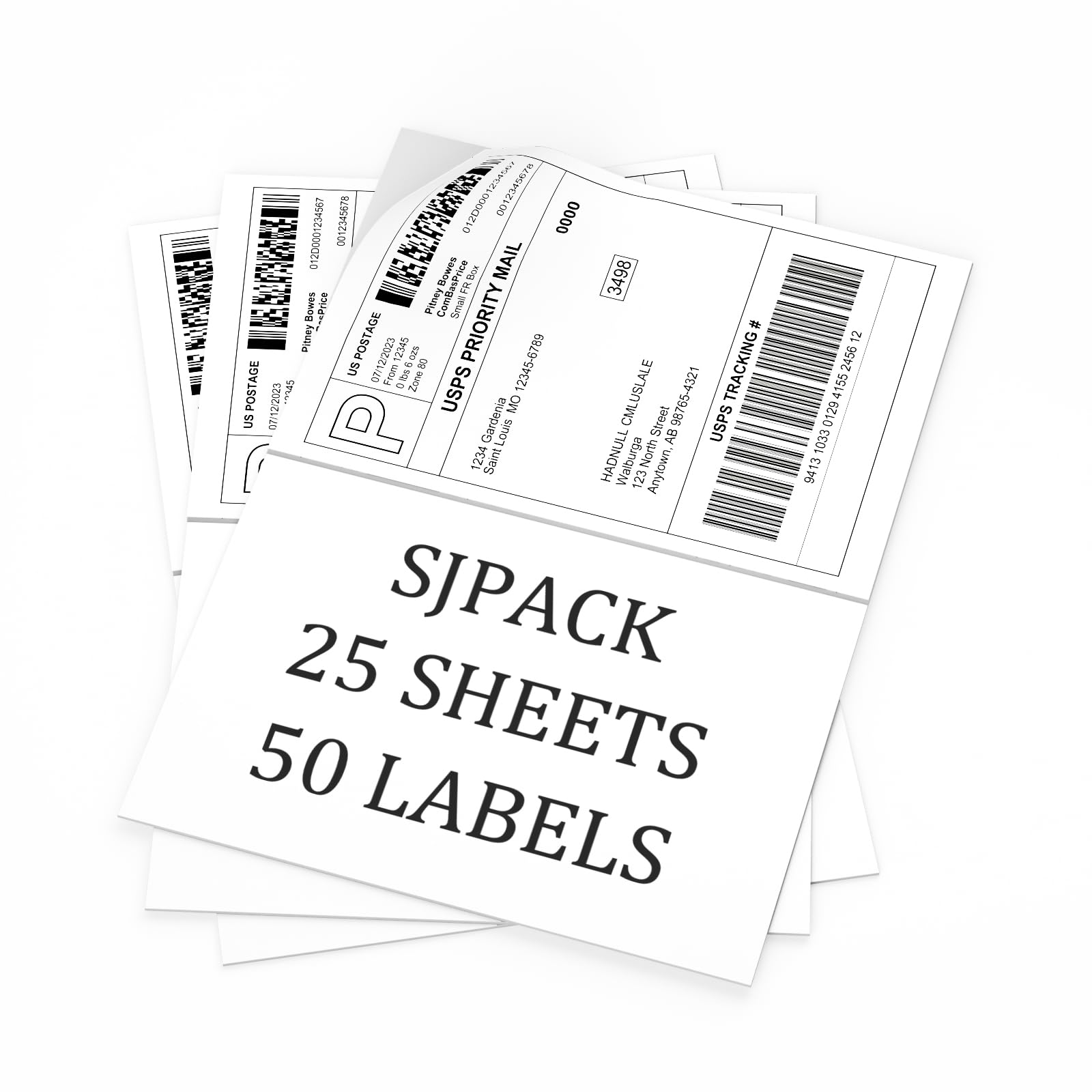 1000 Self-Adhesive Shipping Labels - 8.5x5.5 Half Sheet For Laser/Inkjet Printers