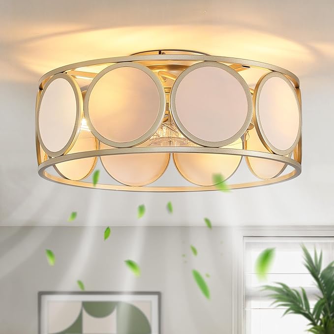 Ventilador de Techo 19.7 Pulgadas Con Luz y Control Remoto 6