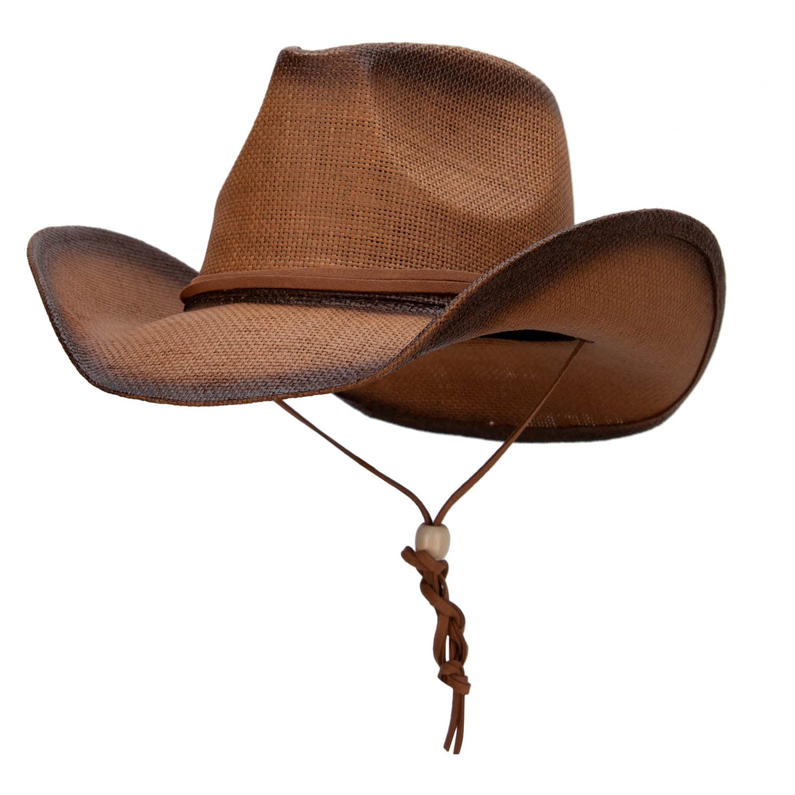 Jeanne Simmons Pinched Crown Leatherette Band Cowboy Hat - Bronze OSFM