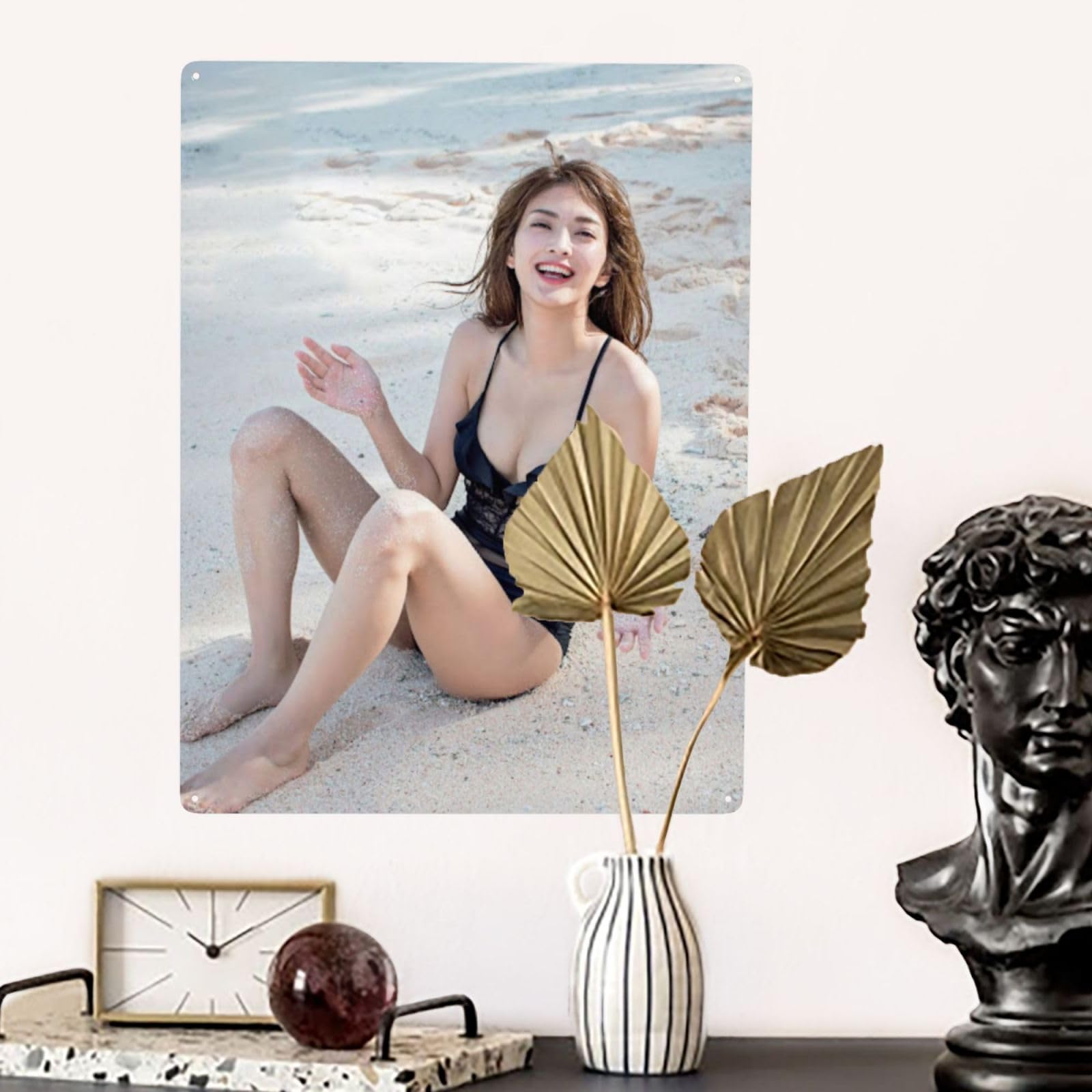 Amazon.co.jp: 田中道子ぶら下げ写真ブリキの装飾的な吊り下げ絵