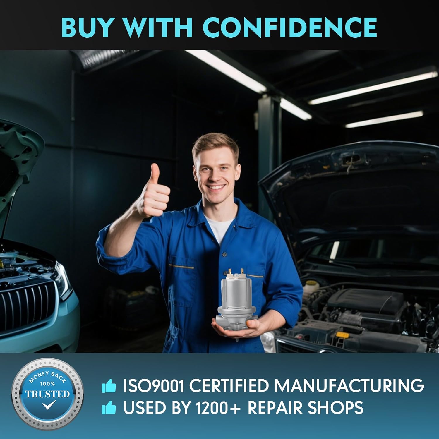 P4602RV Fuel Pump for Motorhomes & Towables - Universal High-Pressure Replacement for Gas & Diesel RVs - Solves Hesitation & Power Loss, Replaces EFP363, SP1405,SP1485