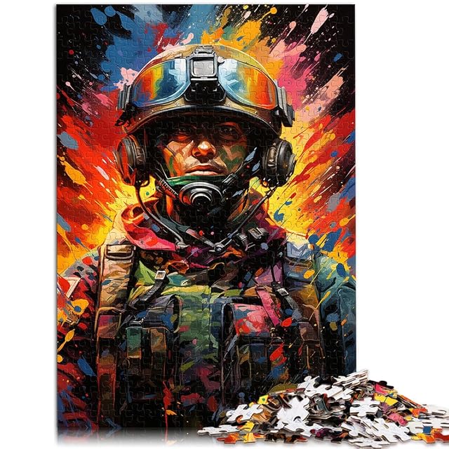 Puzzle para adultos, 1000 piezas, soldados, juegos de relajación, 50 x 75 cm