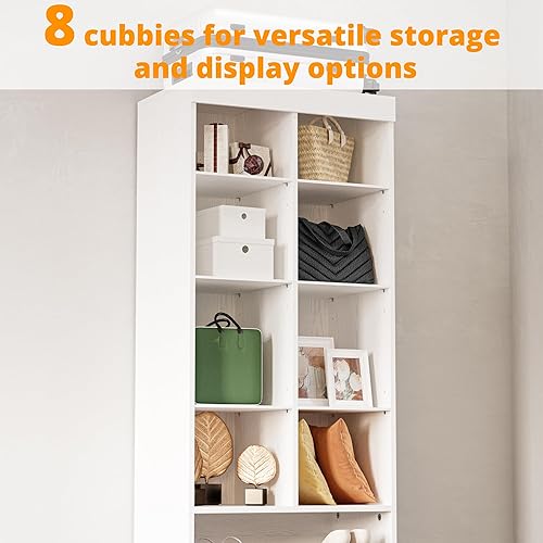 Miniatura 4 de IRONCK Organizador de zapatos de armario con estantes y cubículos, organizador de almacenamiento estrecho para zapatos, para dormitorio, entrada,