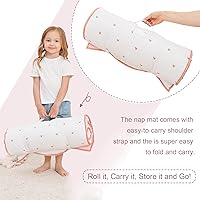 Vista 3 de Colchoneta de siesta extra grande para niños pequeños de Cokouchyi, saco de dormir para niños pequeños con almohada extraíble, medidas 53 x 21 x 1.5