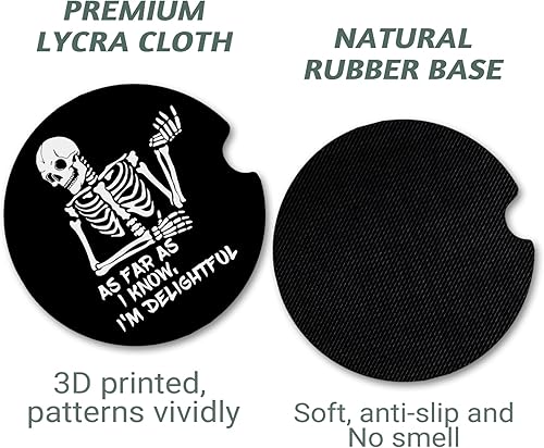 Miniatura 5 de Posavasos de automóvil para portavasos de automóvil, 2 unidades, portavasos para automóvil, tapete de goma antideslizante con una muesca para el