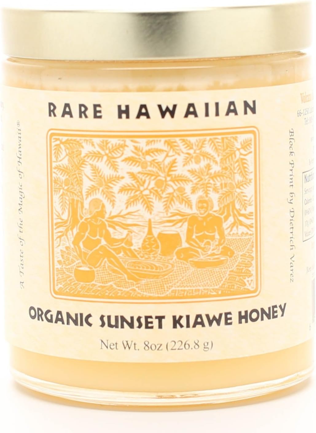 RARE HAWAIIAN Organic Hawaiian Sunset Kiawe Honey, 8 OZ