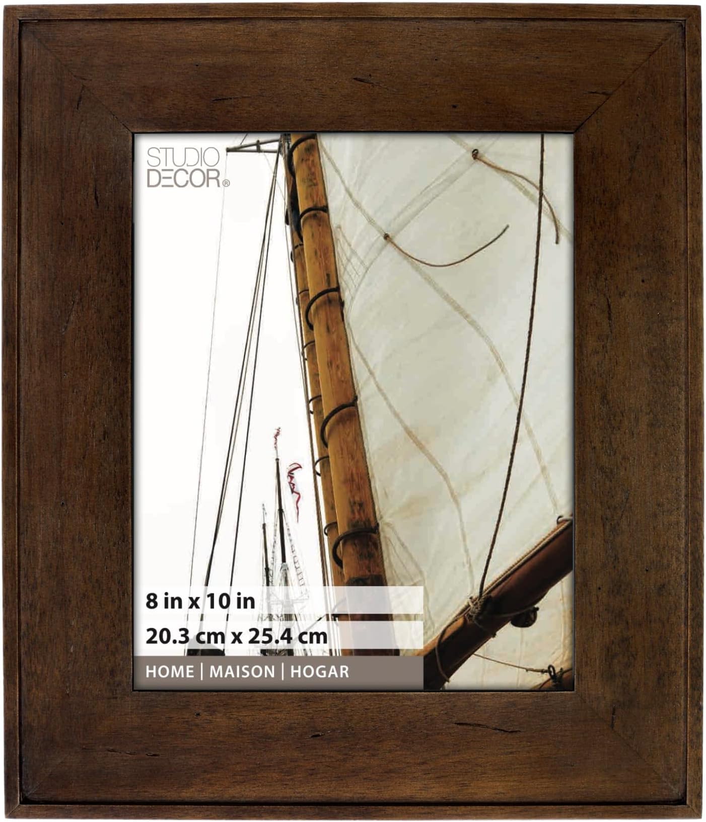 Home 8”; x 10”; Espresso Hampton Frame by Studio Décor®