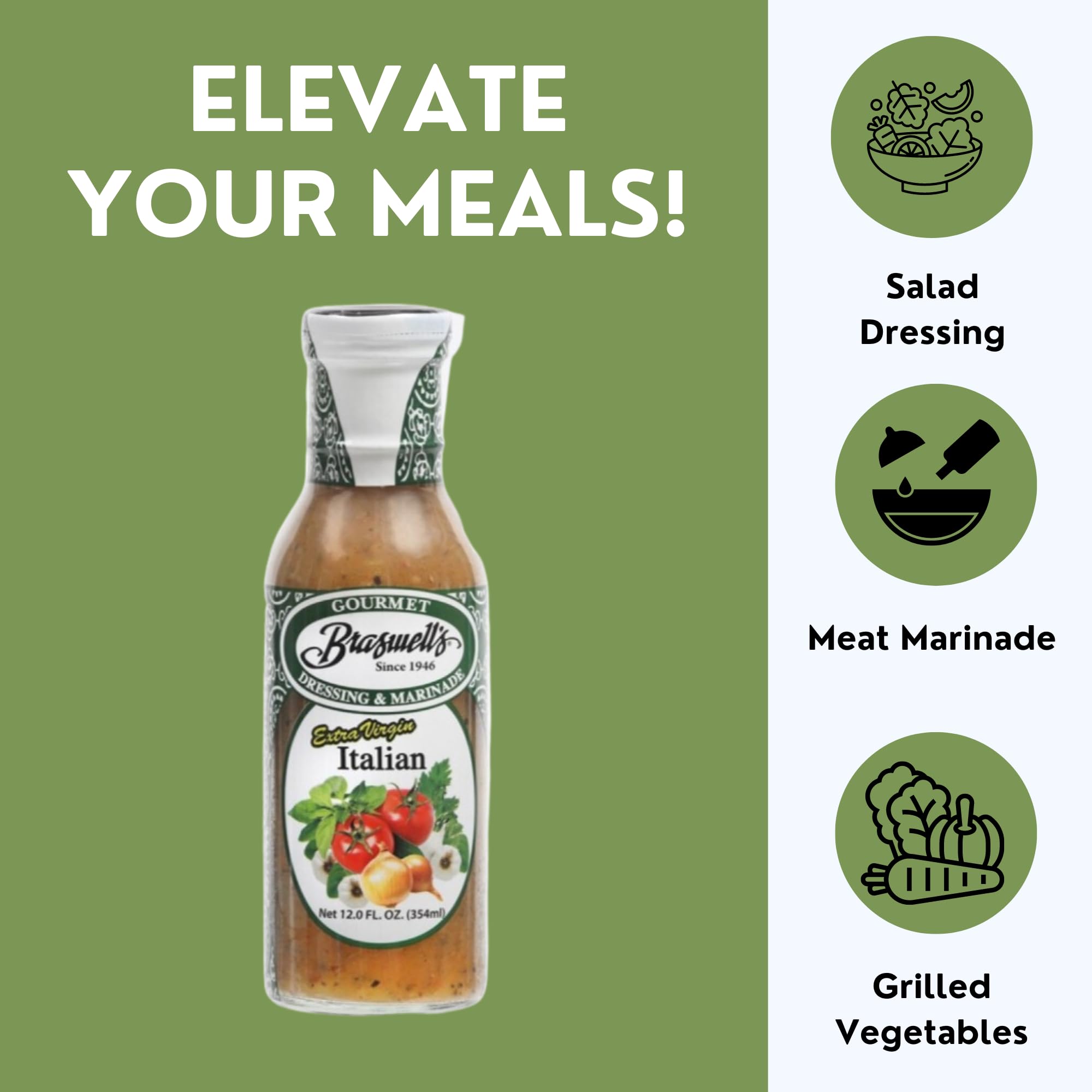 Braswell's Italian Dressing Made With Extra Virgin Olive Oil : Grocery & Gourmet Food