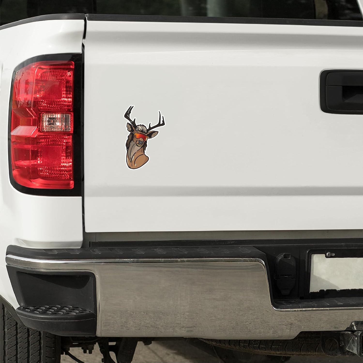 Deer Mullet Sticker (2Pack) Large 5" - Waterproof Hunting Stickers - Deer Stickers are Used for Cars, Bumper, Truck, Laptop, Water Bottles