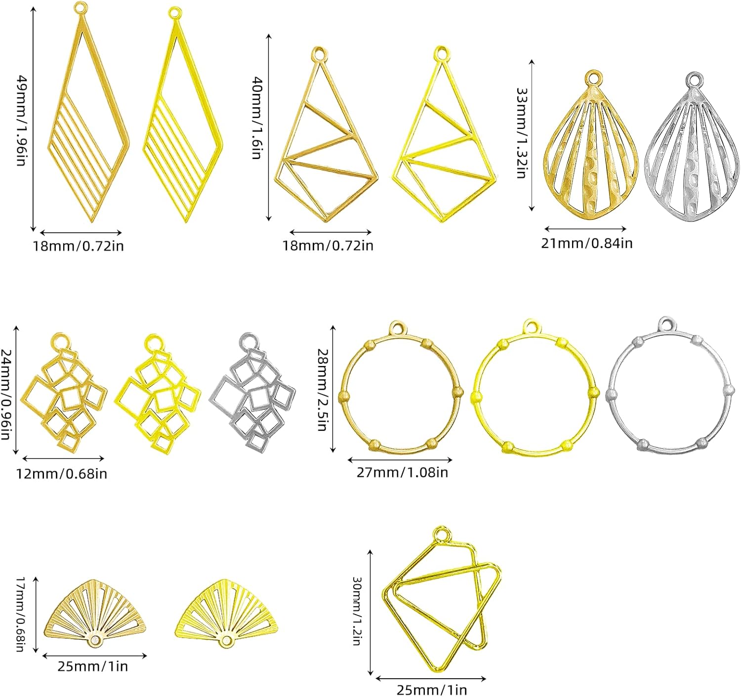 15 Pcs Premium Alloy Pendants for Jewelry Making, DIY Necklace & Earring Charms - Image 2