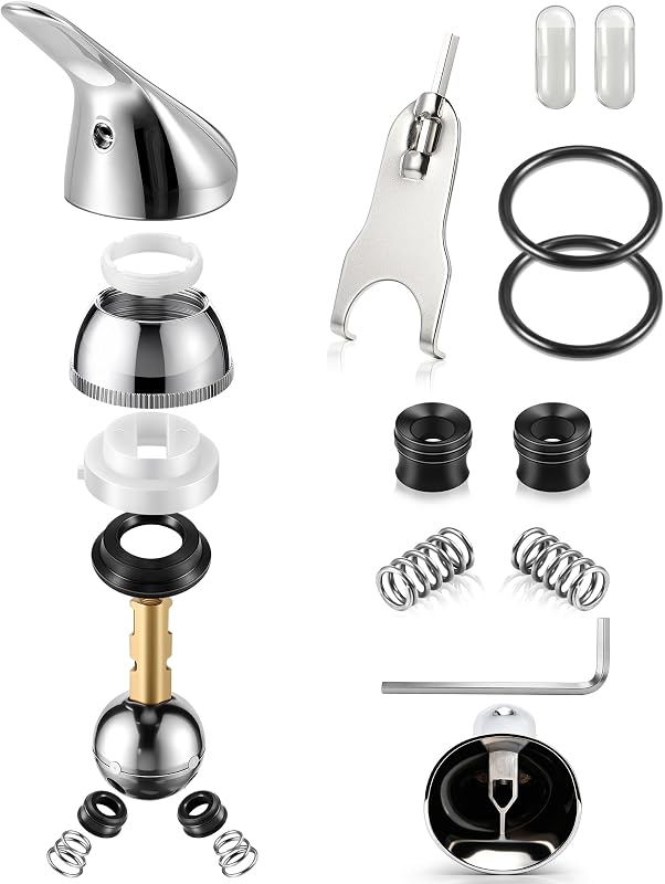 Single Handle Trim Set Compatible with Delta 600 Series,1 Pack,Lever | Complete Faucet Repair Kit Replacement, Compatible with RP212 Stainless Steel Ball Valves