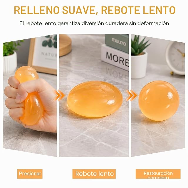 Foto 4 de 7 de 4 Piezas Pelota Antiestrés Hecha a Mano con Aceite de Coco 6 cm