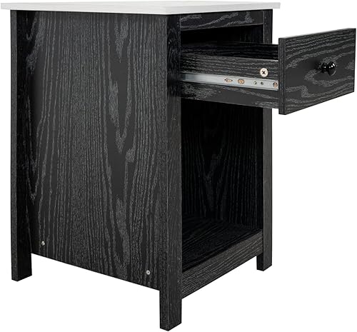 Miniatura 7 de Duerme con estilo con la mesa auxiliar Peyton almacenamiento elegante y felicidad serena, eleva tu dormitorio, sala de estar con esta mesa auxiliar