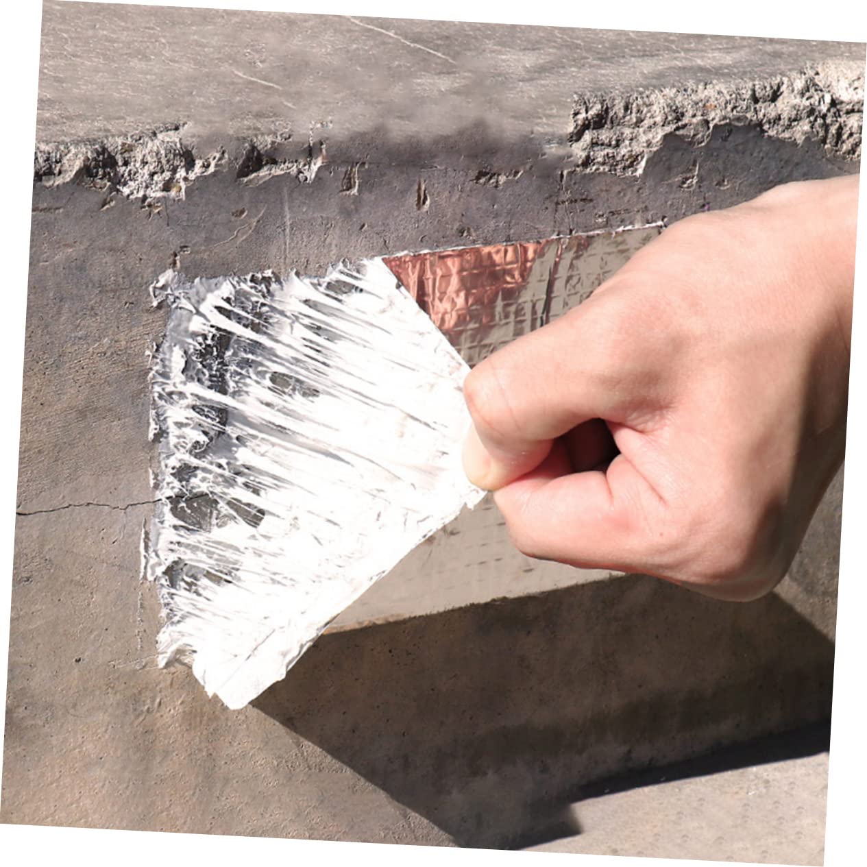 Cinta de Butilo de Aluminio para Reparar Fugas en Techos, Sellado Resistente al Agua, 2 Piezas, Plata, para Mantenimiento