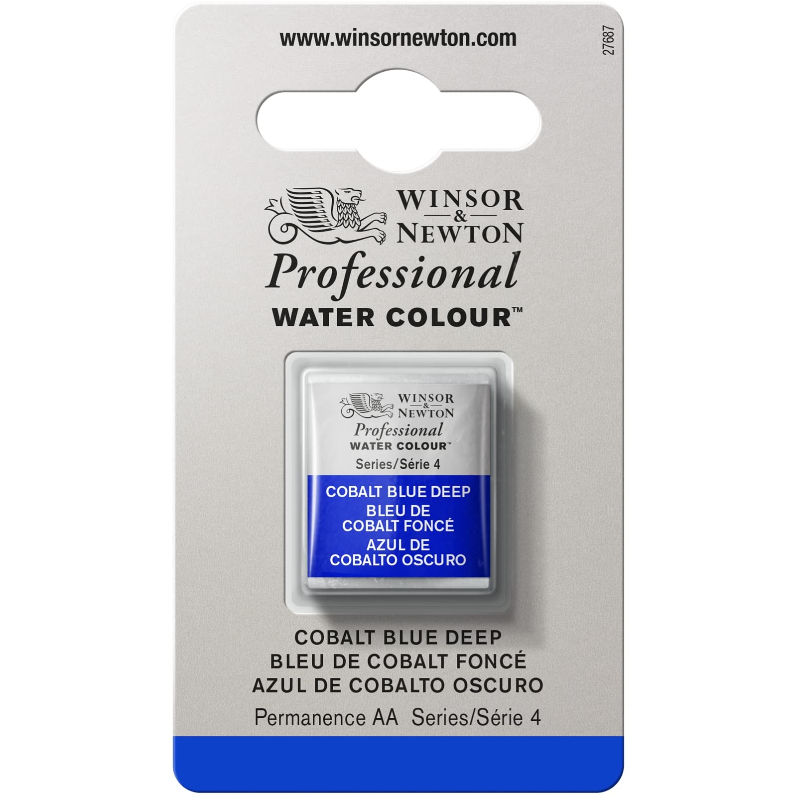Winsor & Newton Professional Watercolour Paint, Artist Quality, Finest Pigments, Cobalt Blue Deep, Half Pan โ image 1