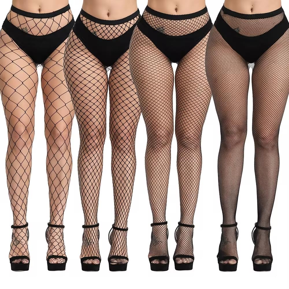 UTILITY WORLD Knitting Net Grid Style Free Size Stockings | High Waist | Thigh Length | Ankle Length Pantyhose Tights Fishnet Stockings for Women's & Girls-image-41