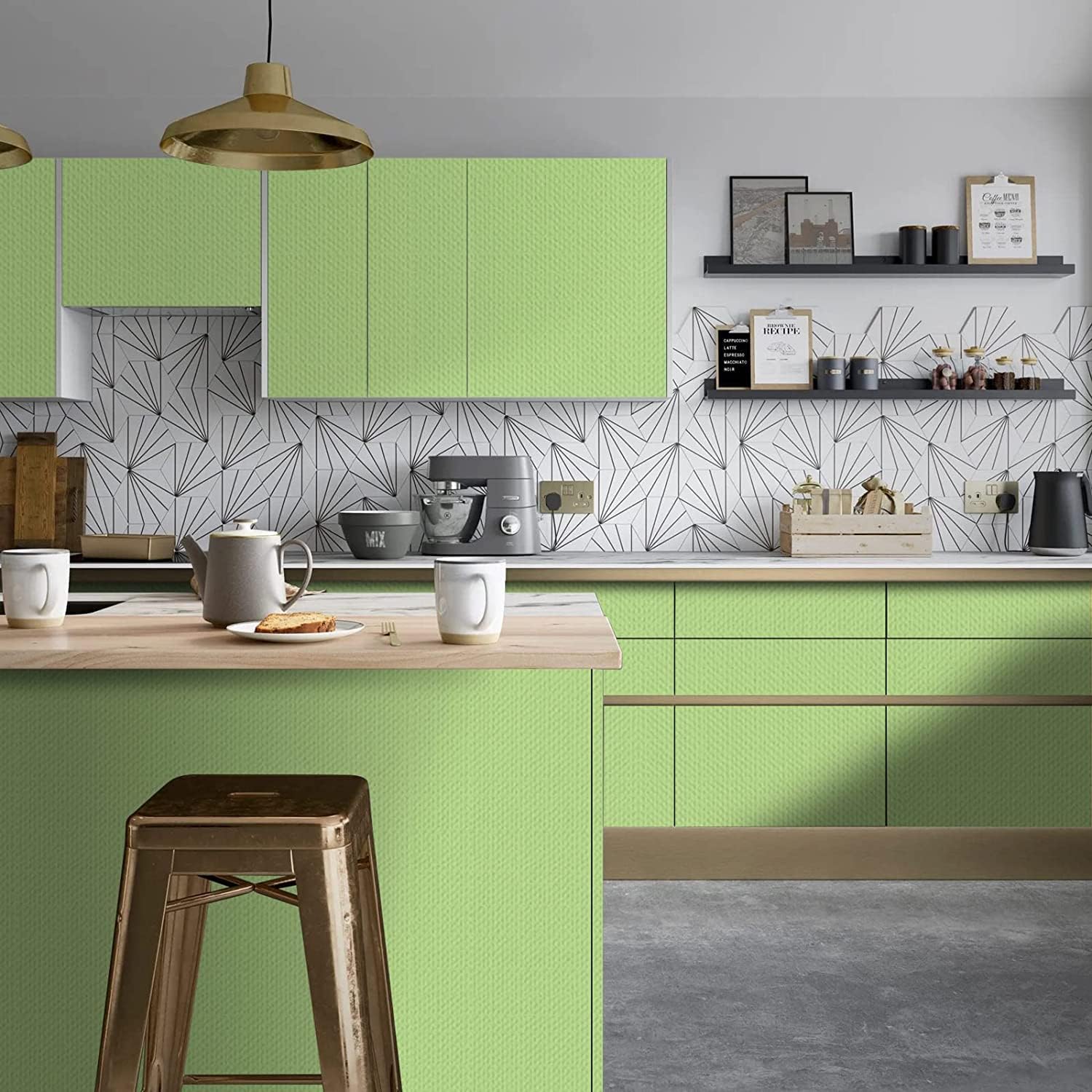 Amazon 壁紙 シール はがせる おしゃれ 北欧 無地 10ｍ のり付き Diy のり付き 壁紙シート 賃貸 防水 マカロン カッティングシート 幅44 5cm グリーン 壁紙