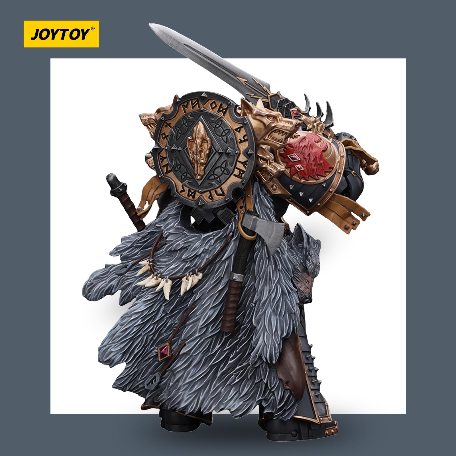 JOYTOY Warhammer 40k Space Wolves Leman Russ Primarch of the VIth Legion 1/18 Action Figure,Combining Collection Value And Fun Of Playing - Image 4