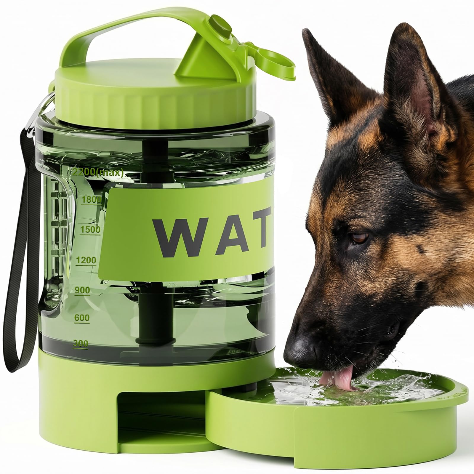 Pet Supplies : 77oz Dog Water Dispenser, 2.2L Large Portable Dog
