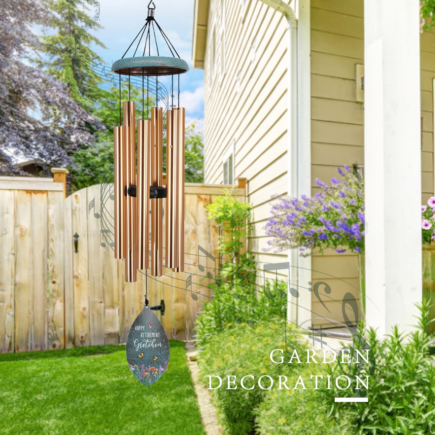 Retirement Gift for Women, Men, Coworker, Retirement Gifts for Women 2024, Best Retirement Gifts, Never Forget The Difference You Make,Retirement Gift Wind Chime,36" Deep Tone, Produced in USA
