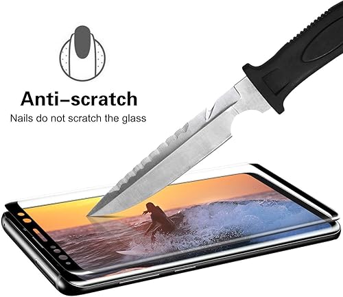 Miniatura 2 de Protector de pantalla de vidrio templado para Samsung Galaxy S22 Ultra (6.8 pulgadas), paquete de 2 películas protectoras de dureza 9H, sin burbujas