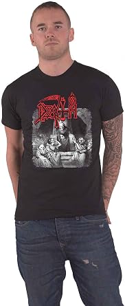 Death Scream Bloody Gore Grayscale Black T-Shirt - Ultrakult Clothing Large
