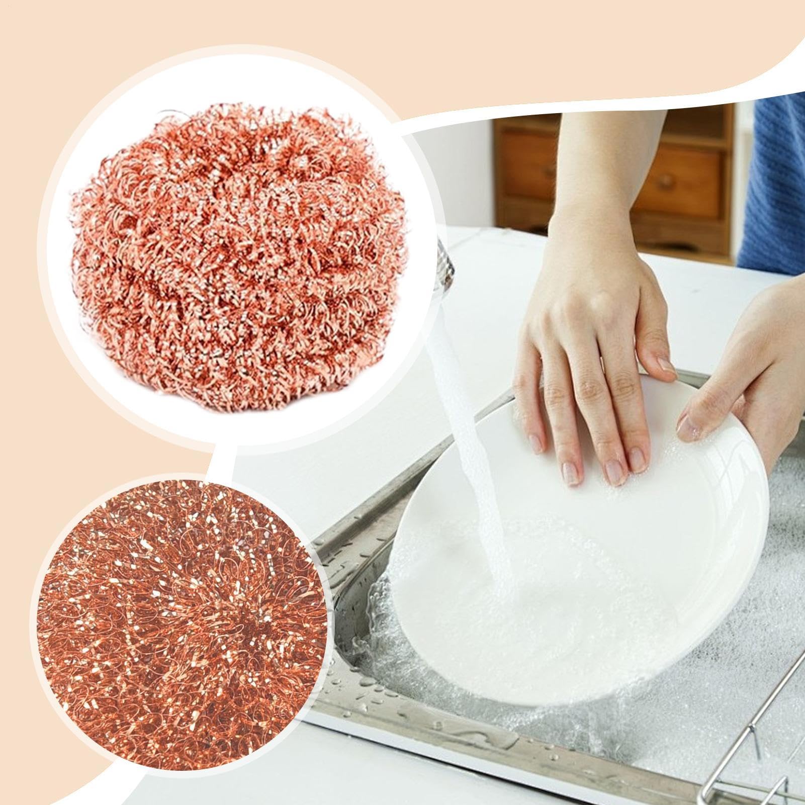 Lot de 3 éponges à récurer avec revêtement en cuivre - Anti-rayures et antirouille - Pour casseroles, poêles et ustensiles de cuisine - Réutilisables et robustes - Outils à récurer de cuisine Lot de 3 éponges à récurer avec revêtement en cuivre - Anti-rayures et antirouille - Pour casseroles, poêles et ustensiles de cuisine - Réutilisables et robustes - Outils à récurer de cuisine