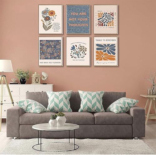 Miniatura 3 de 6 pósteres de salud mental, estilo bohemio, psicología motivacional, decoración de pared, fotos, terapia, oficina, arte de pared, citas inspiradoras