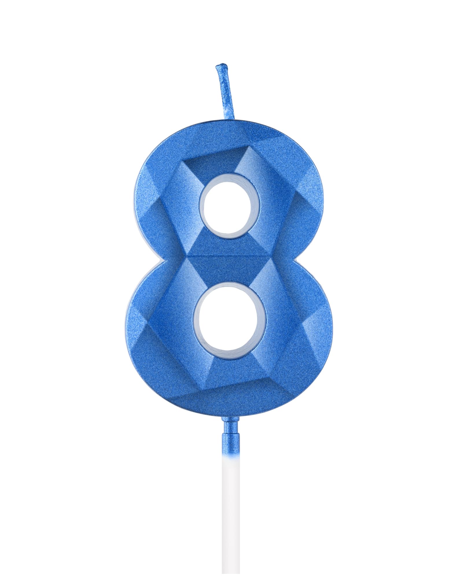 Royal Blue 13th Birthday Candles, 3D Number 13 Candle for Cake, Boy Girl 13th Birthday Decorations,Sapphire Candle Topper Blue Cake Decorations for Birthday Party Wedding Anniversary Supplies — view 30